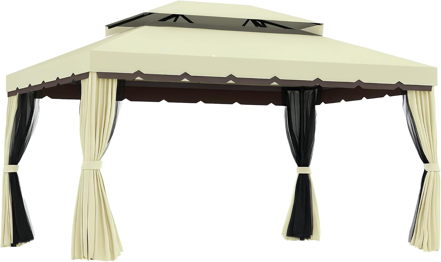 White Curtain Net Patio Gazebo