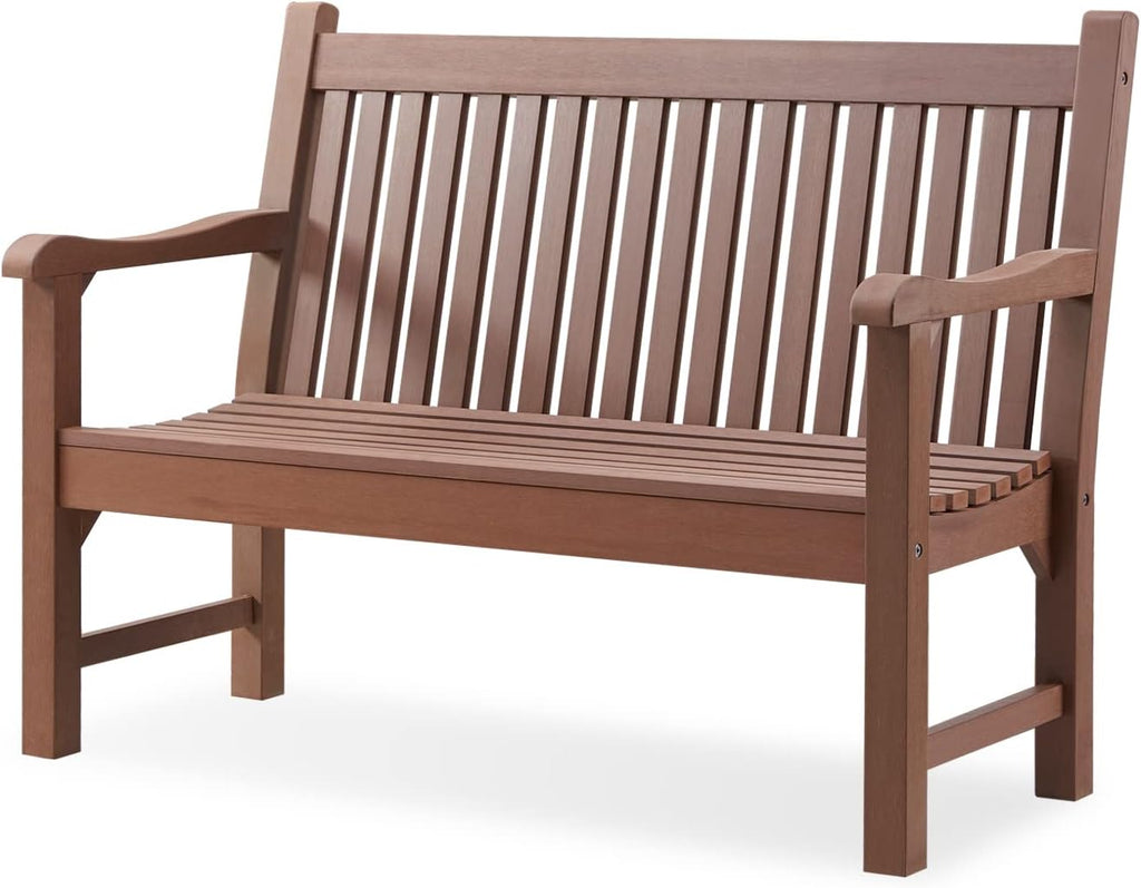 Brown Weatherproof Two Seat Bench