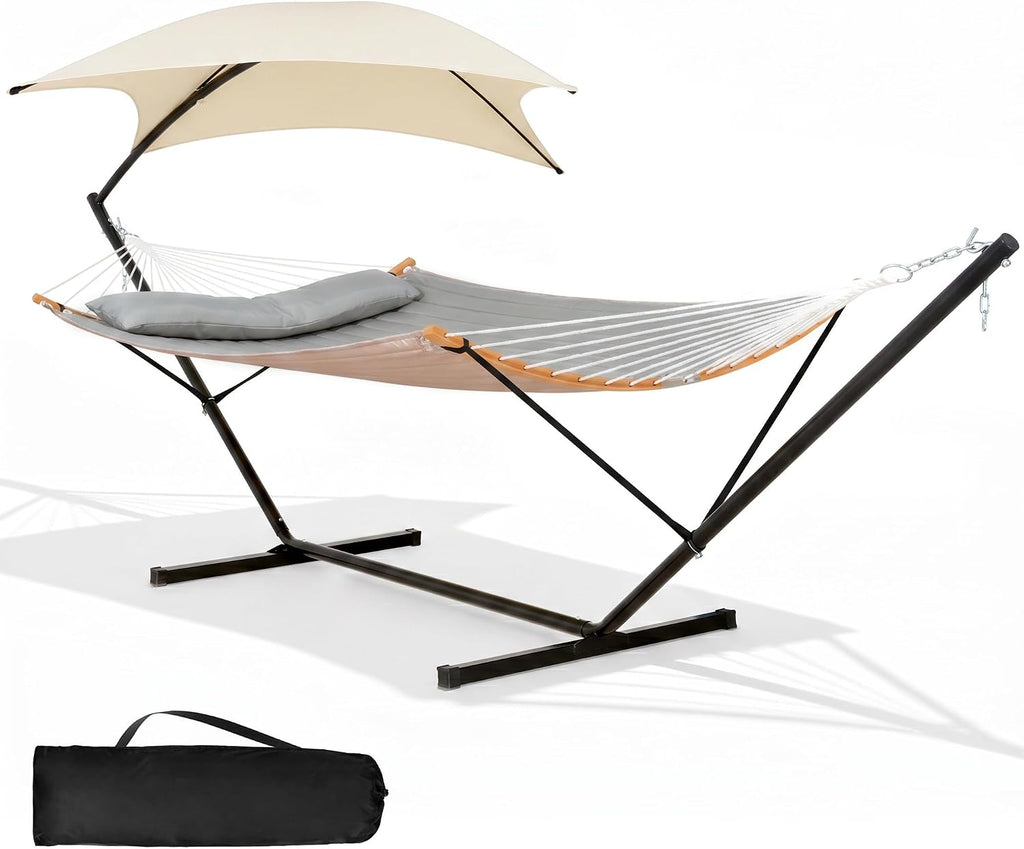 Gray Canopy Hammock With Stand