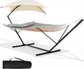 Gray Canopy Hammock With Stand