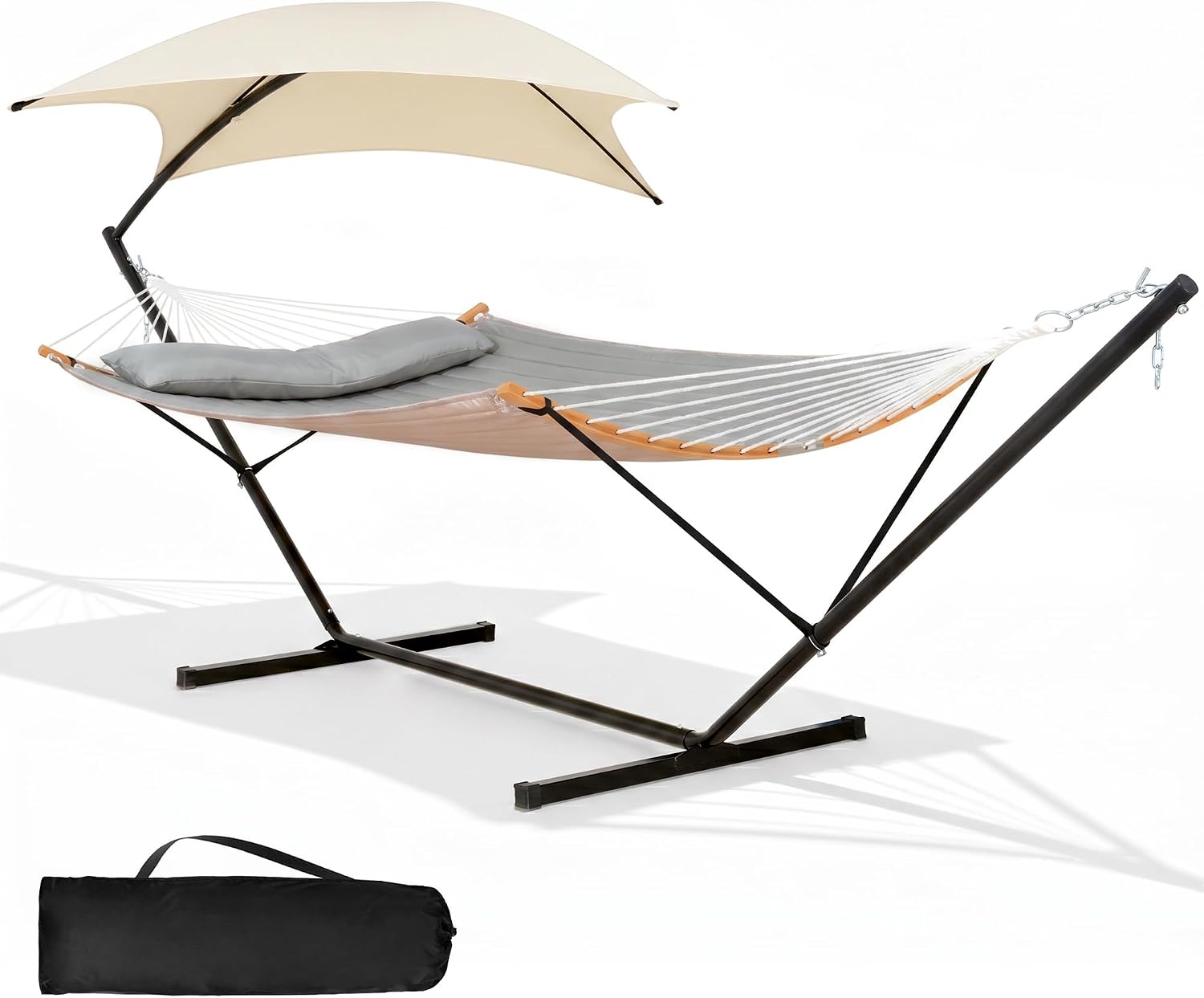 Gray Canopy Hammock With Stand