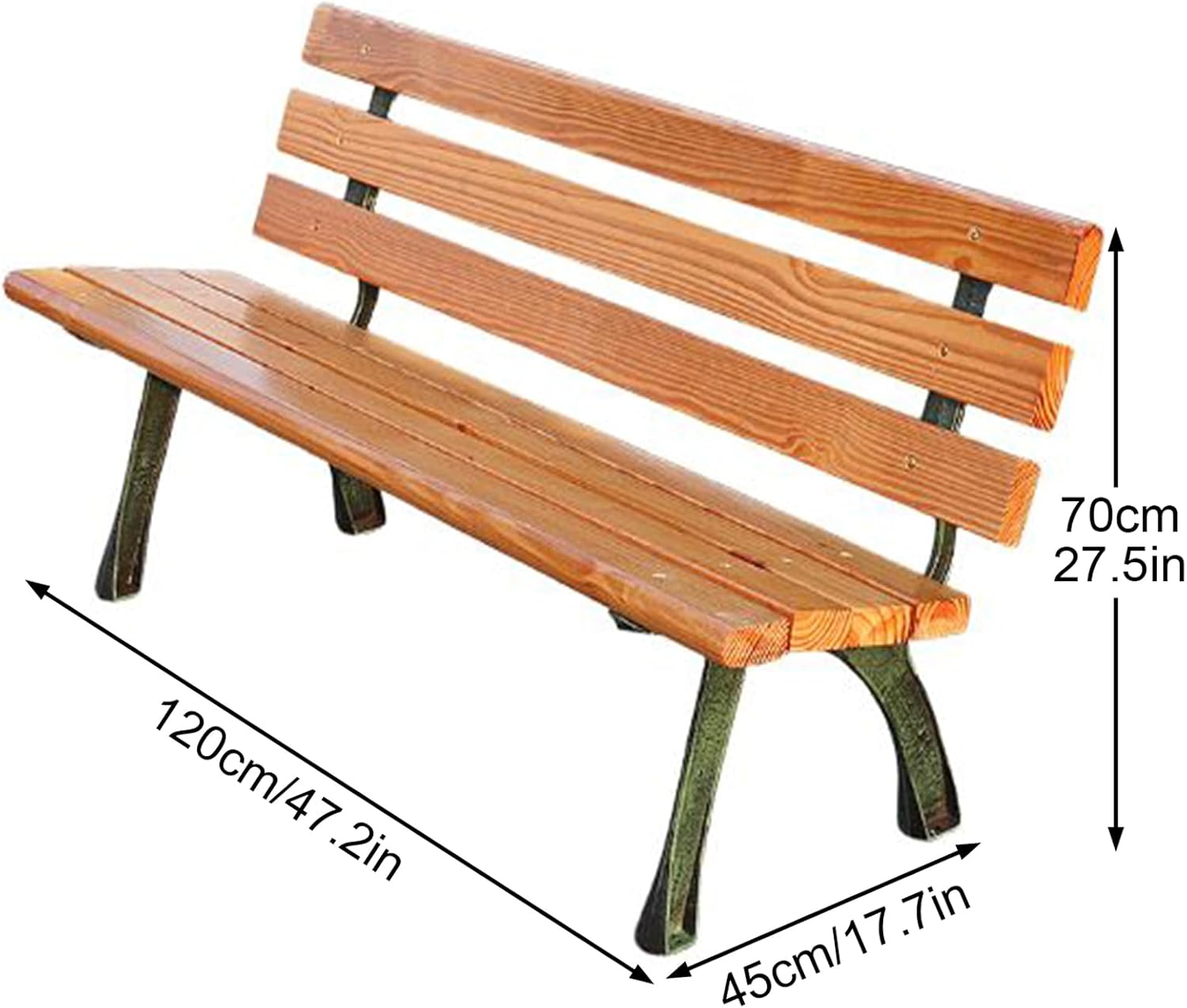 Rustproof Aluminum Slatted Bench