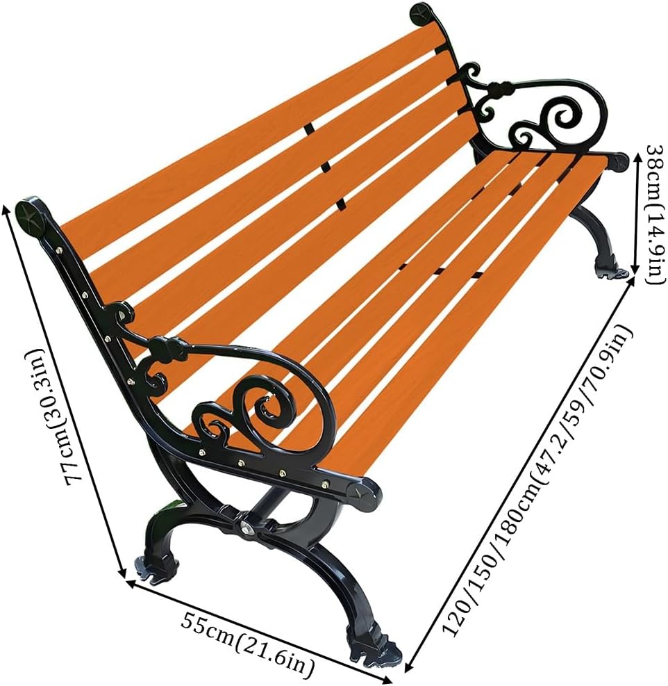 Wooden Slatted Outdoor Garden Bench