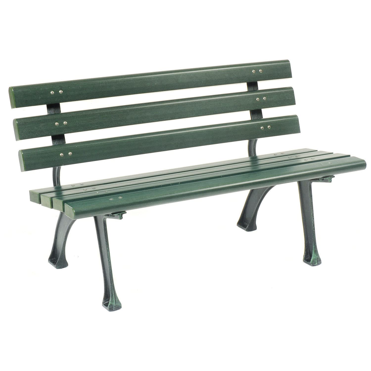 Green Plastic Backrest Park Bench