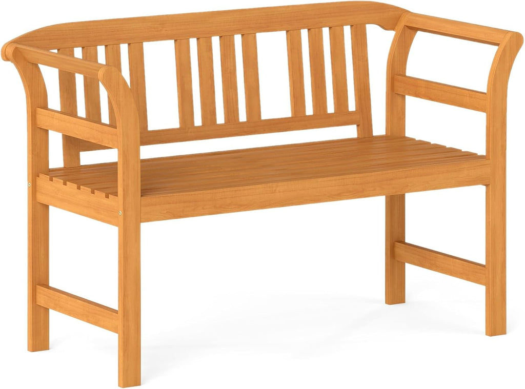 Acacia Wood Two Person Patio Bench
