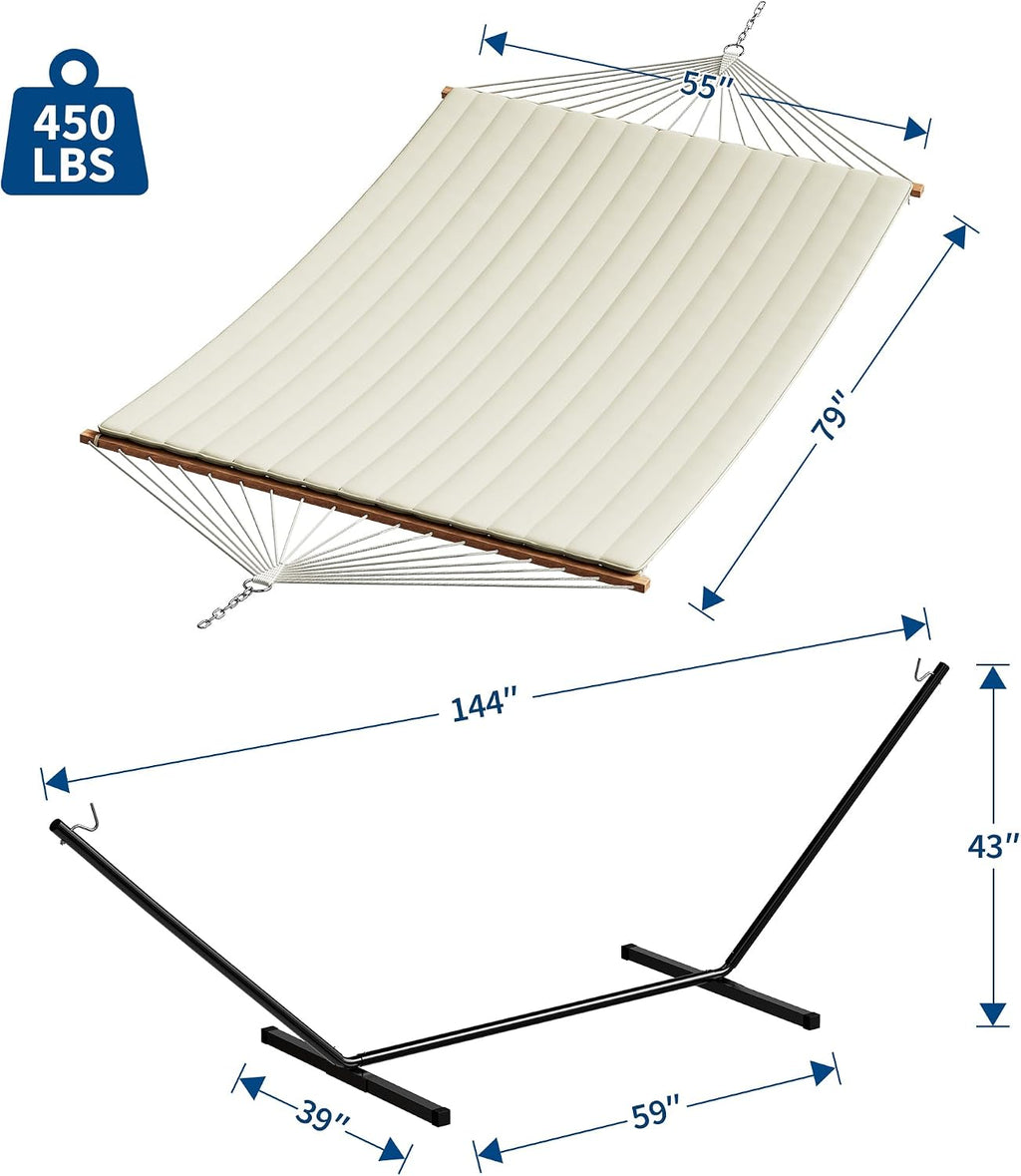 Dual Hammock Stand With Pillow