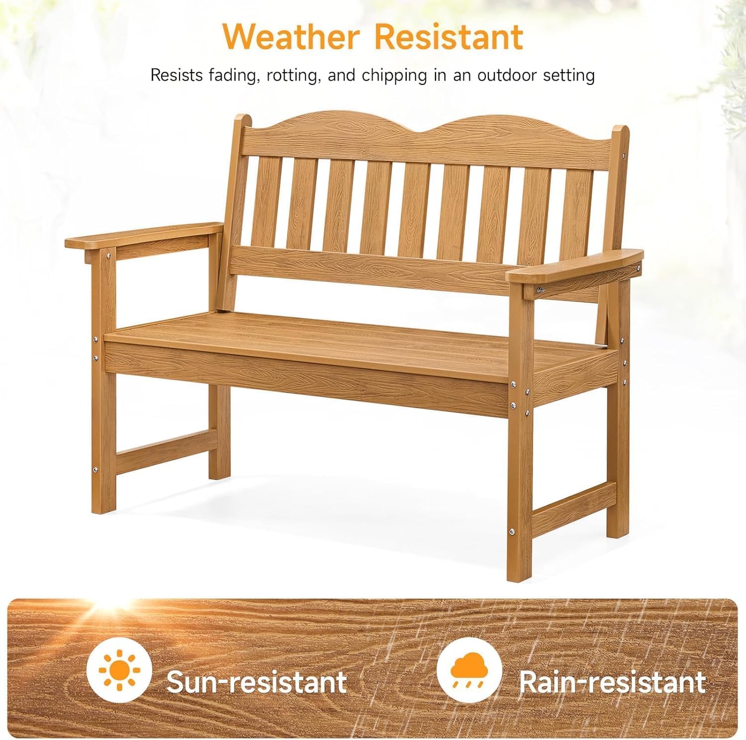 Poly Lumber Two Seat Patio Bench