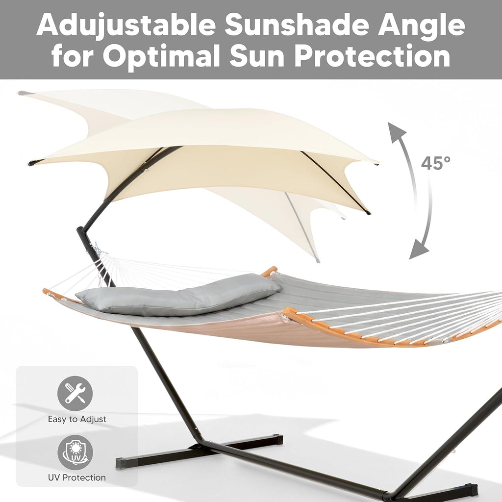 Gray Canopy Hammock With Stand