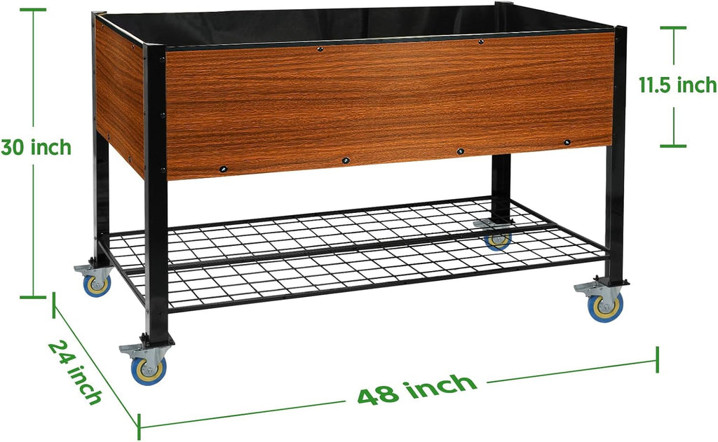 Wheeled Self-Watering Planter Box