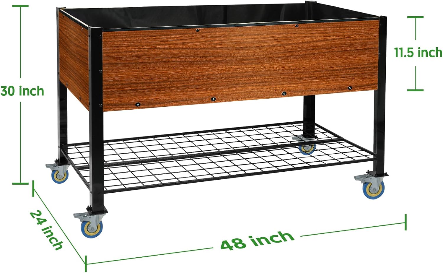 Wheeled Self-Watering Planter Box