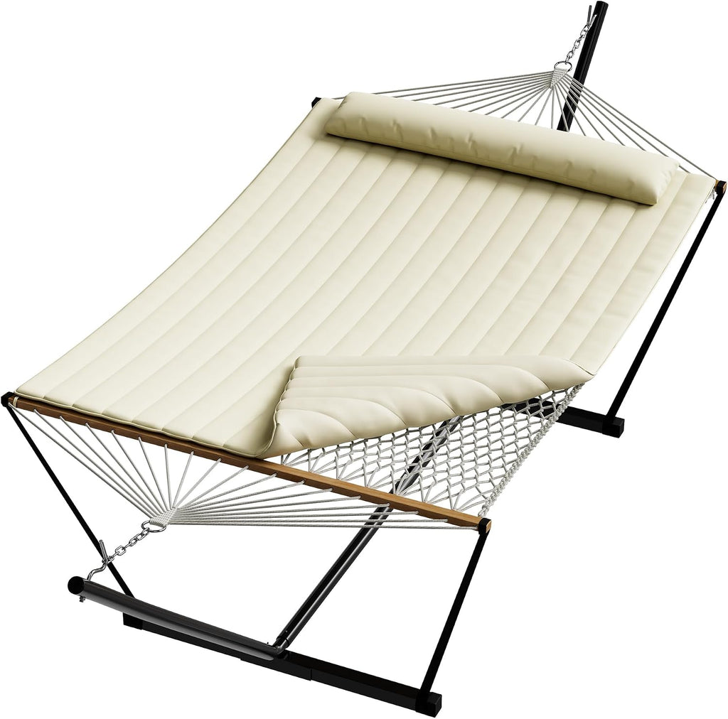 Dual Hammock Stand With Pillow