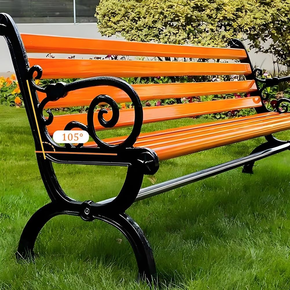 Wooden Slatted Outdoor Garden Bench