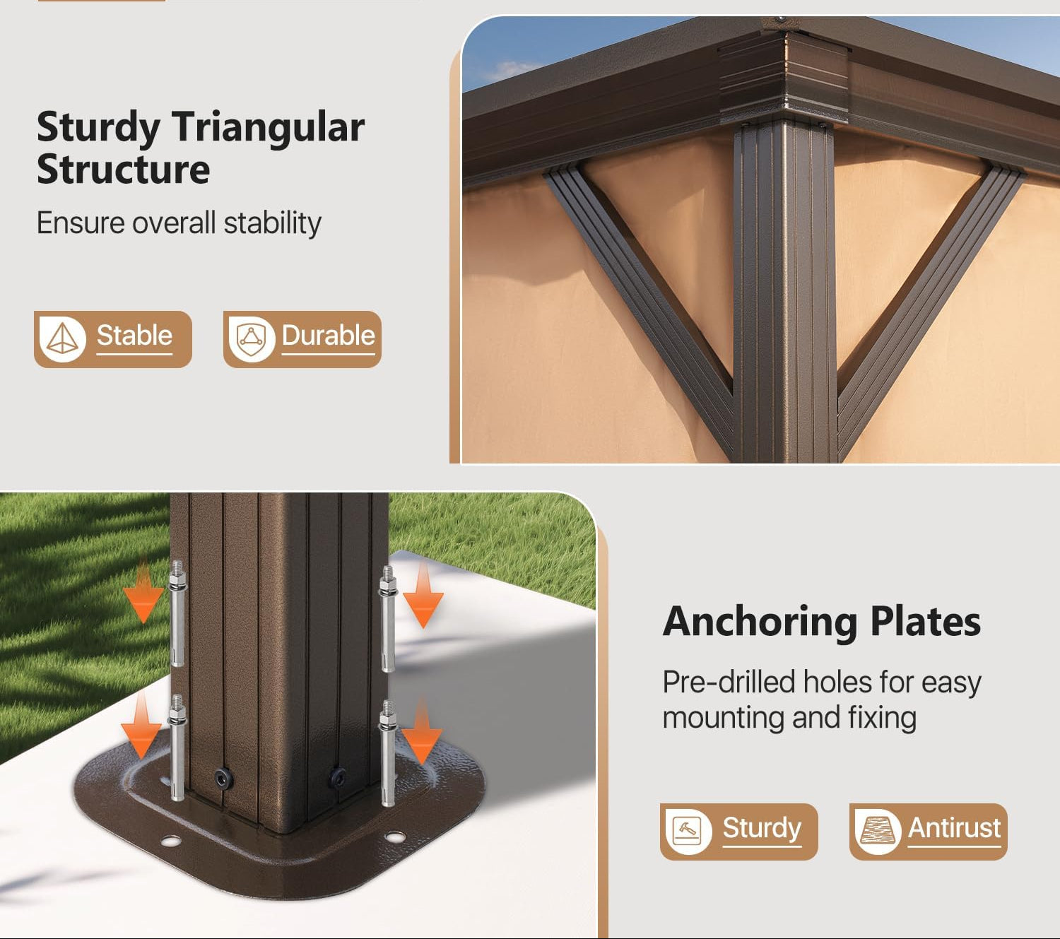 Hardtop Aluminum Outdoor Gazebo