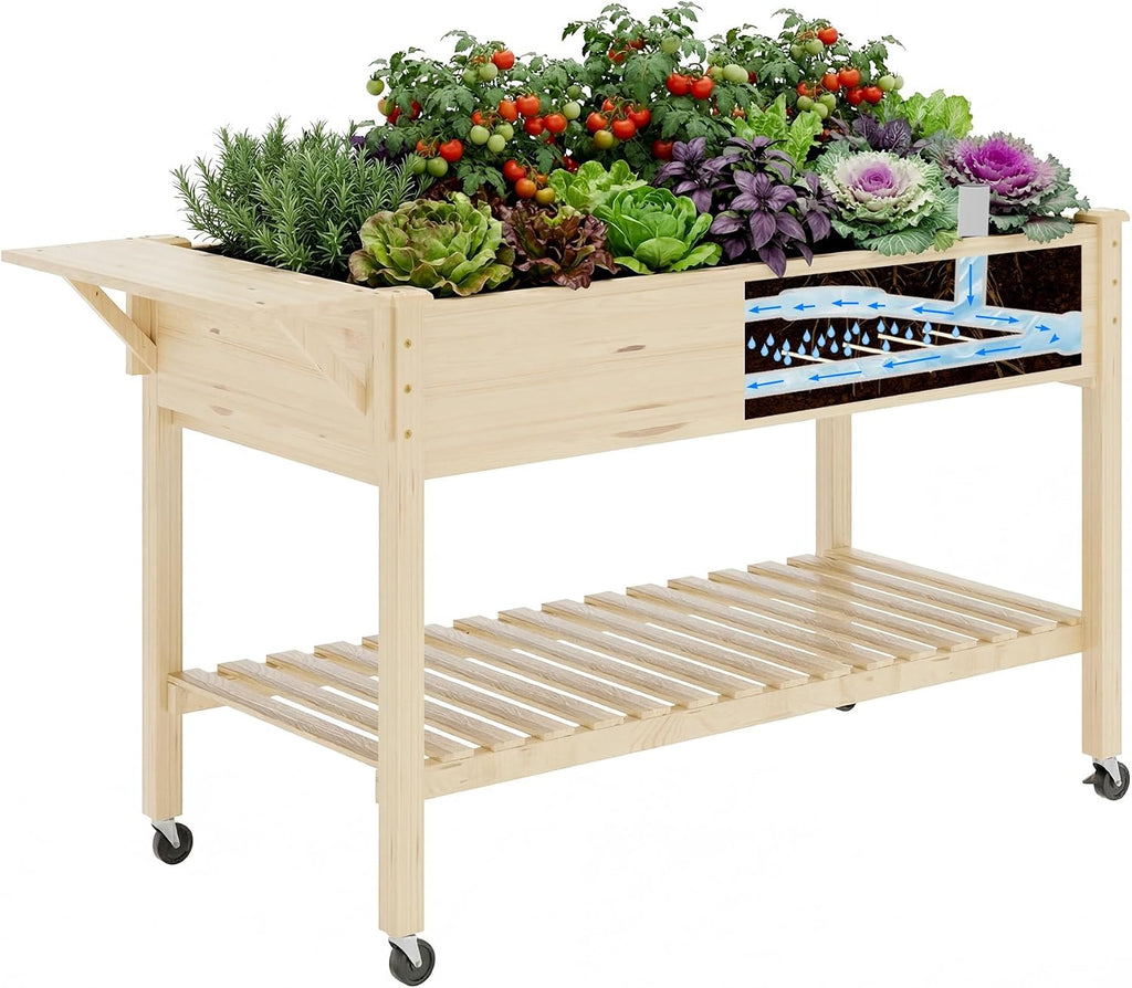 Wheeled Self-Watering Planter Box