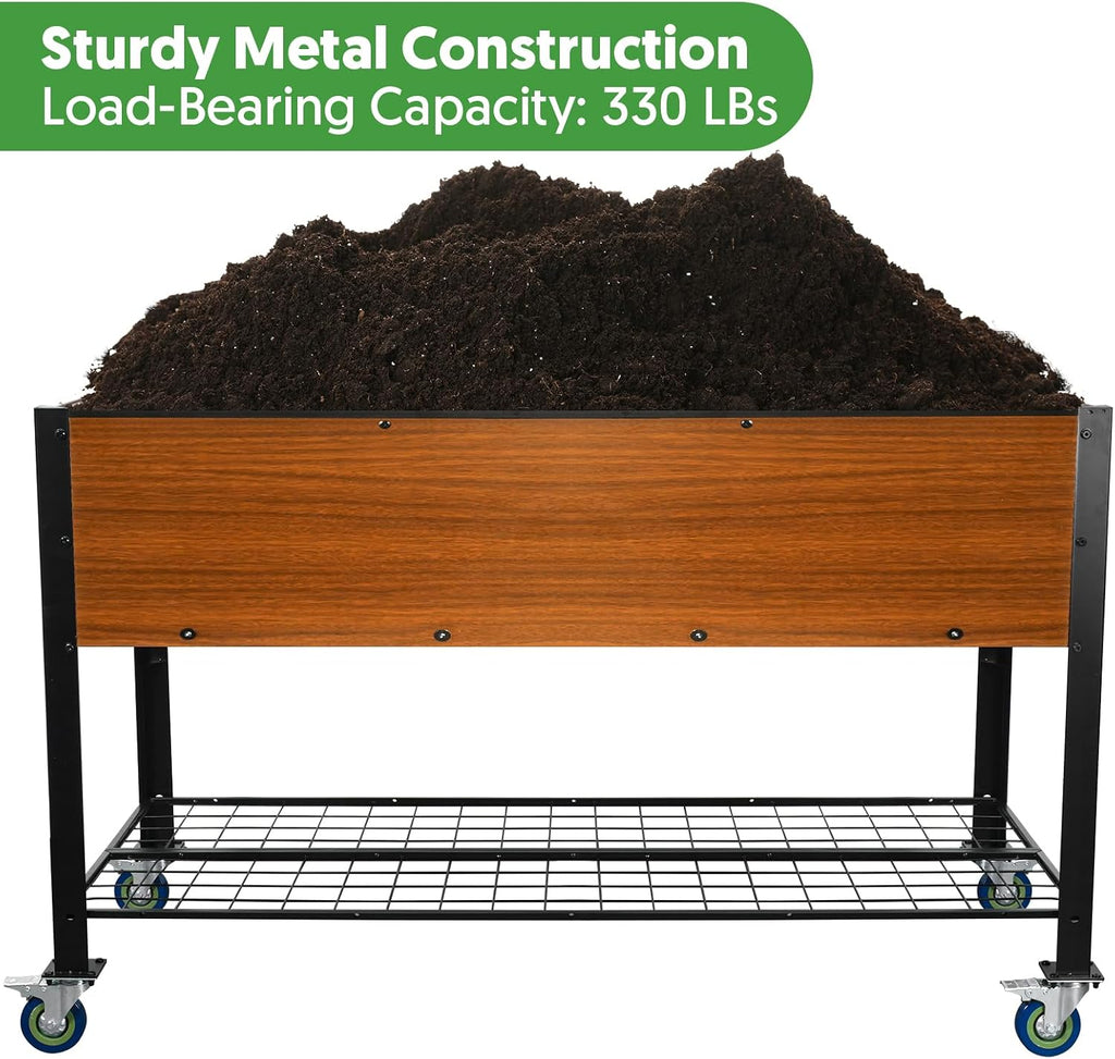 Wheeled Self-Watering Planter Box