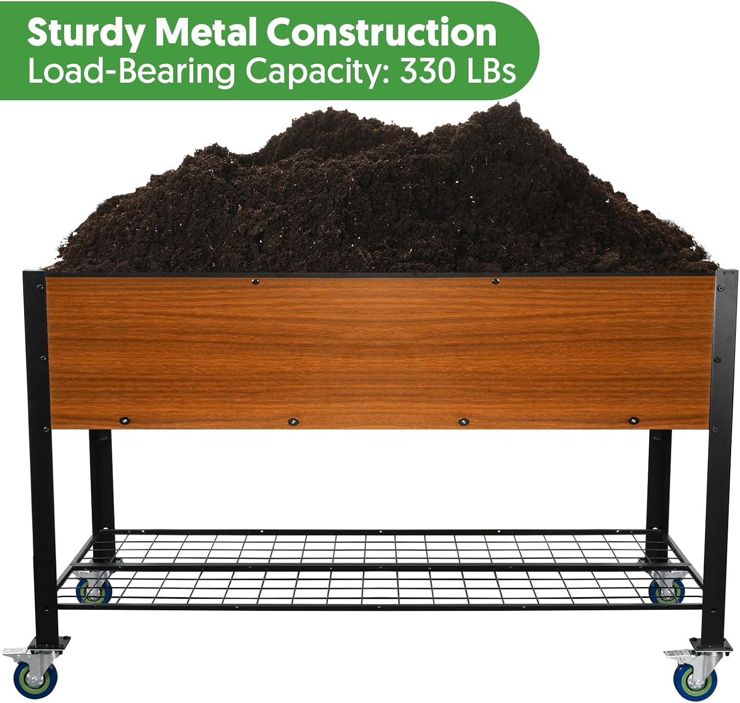 Wheeled Self-Watering Planter Box