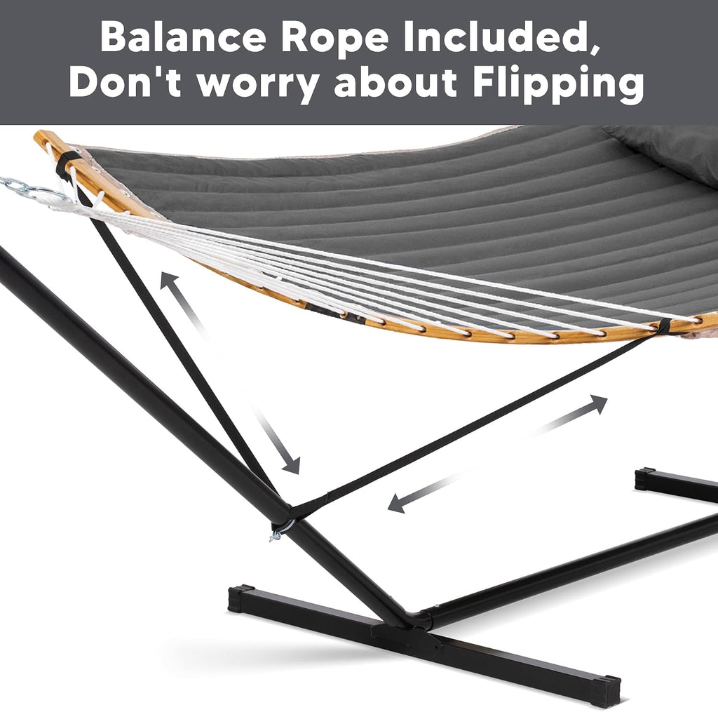 Gray Curved Bar Hammock Set