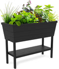 Grey Self-Water Garden Planter Bed