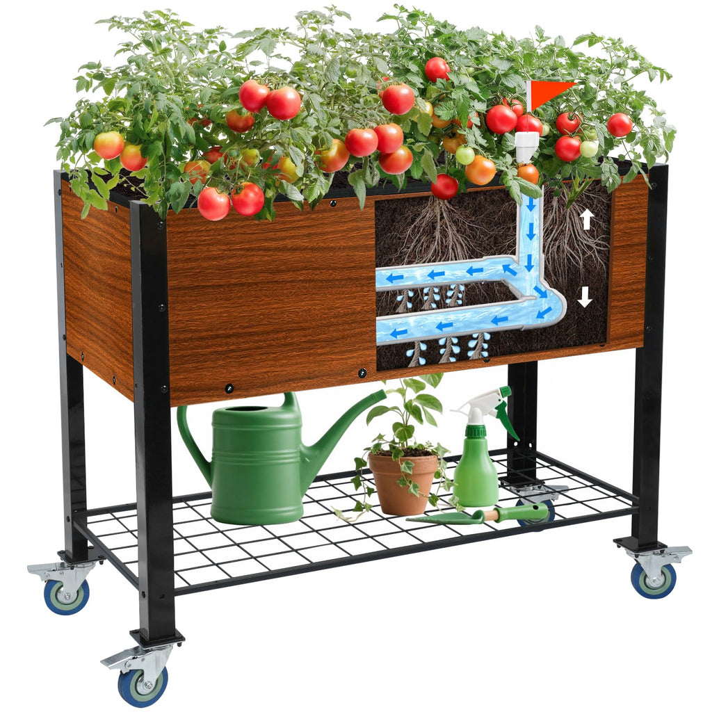 Wheeled Self-Watering Planter Box