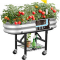 Wheeled Metal Self-Water Planter
