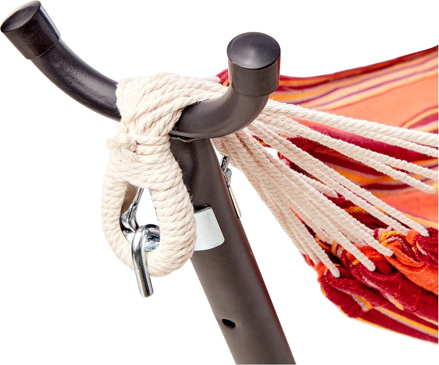 Orange Stripe Hammock Stand Set