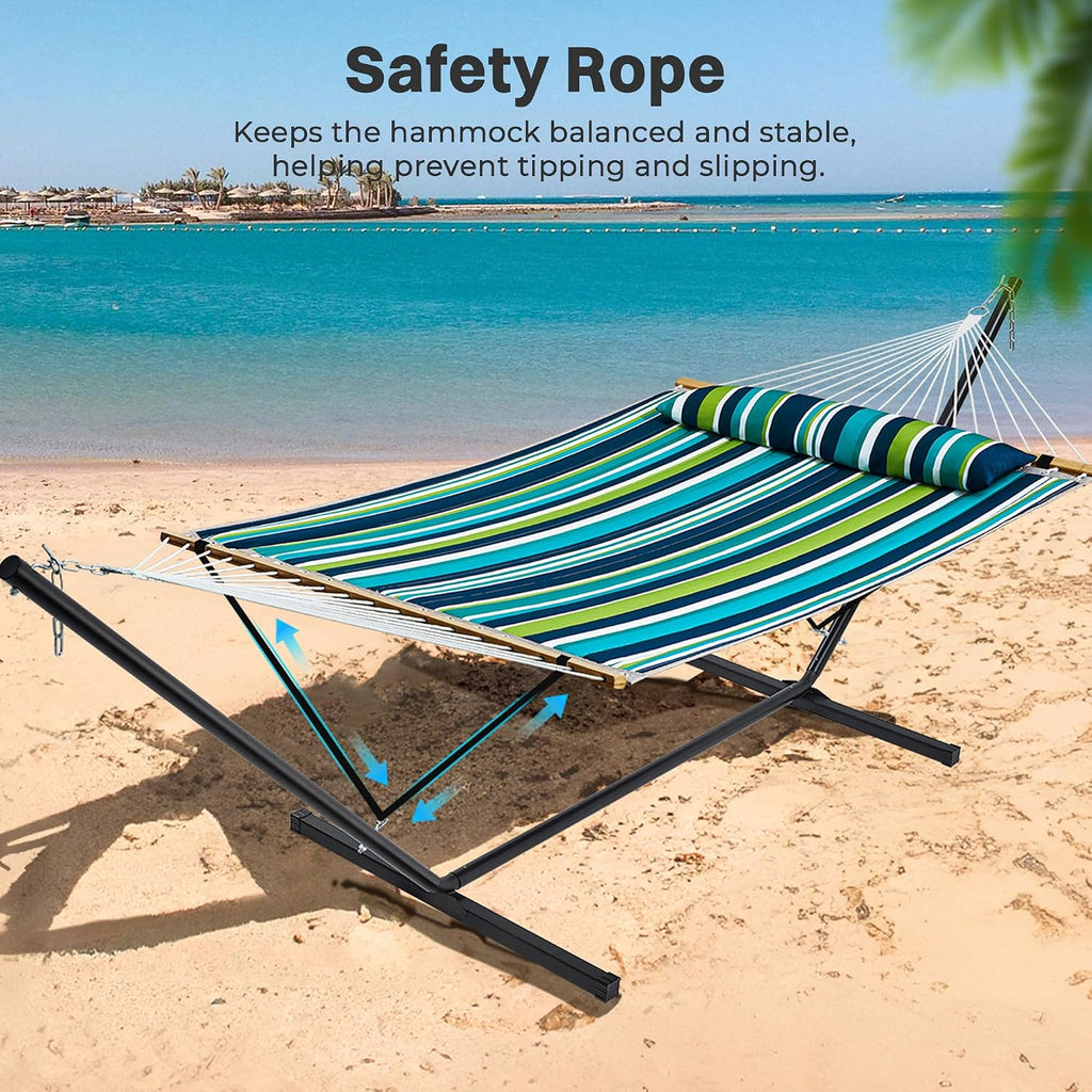 Dual Quilted Hammock Stand Set