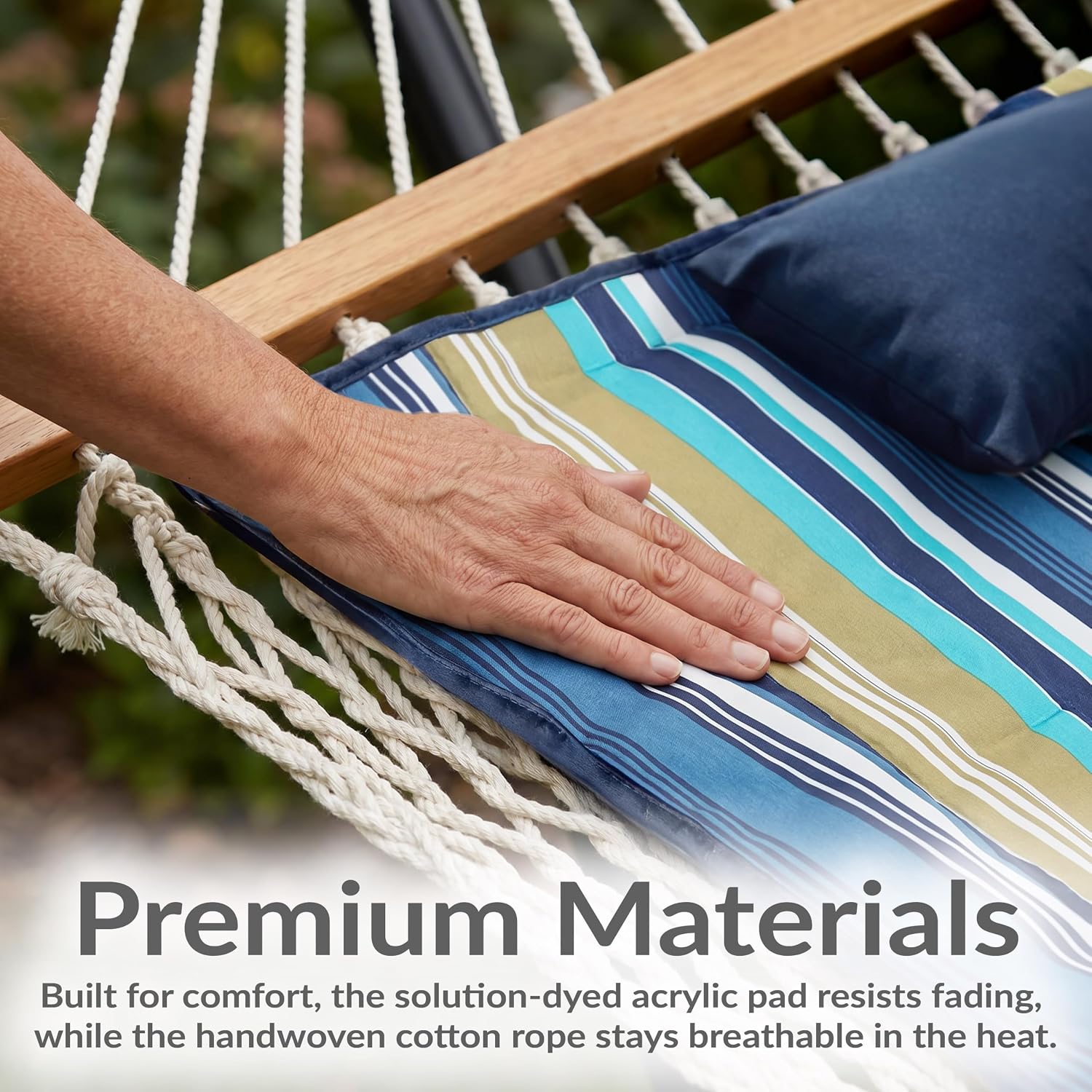 Steel Frame Rope Hammock Set