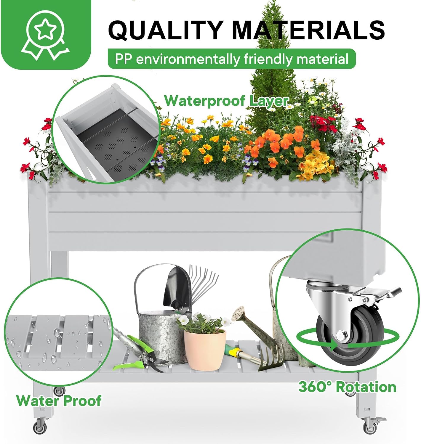 Tall Self-Watering Planter Box