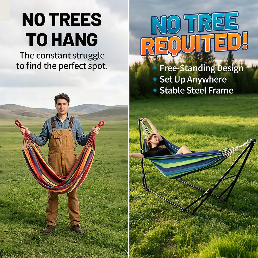 Adjustable Portable Hammock Stand Set