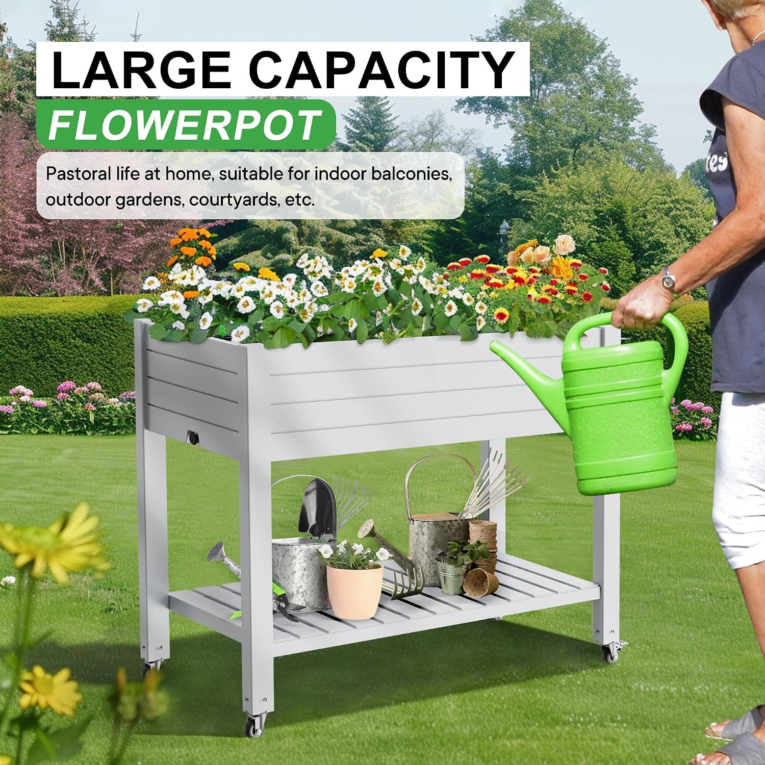 Tall Self-Watering Planter Box