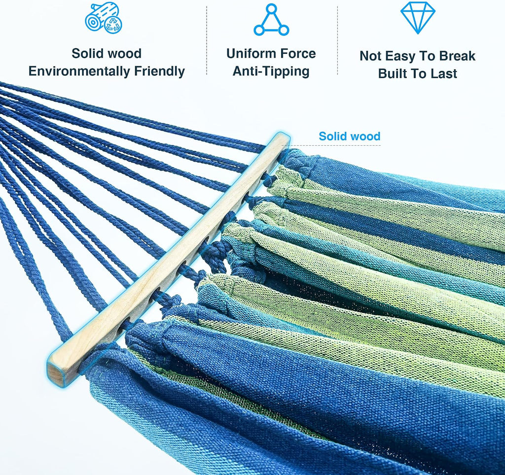Blue Anti-Rollover Hammock Set
