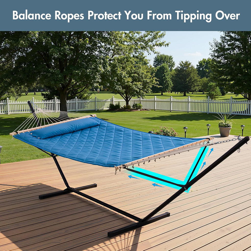 Blue Hammock Steel Stand Combo