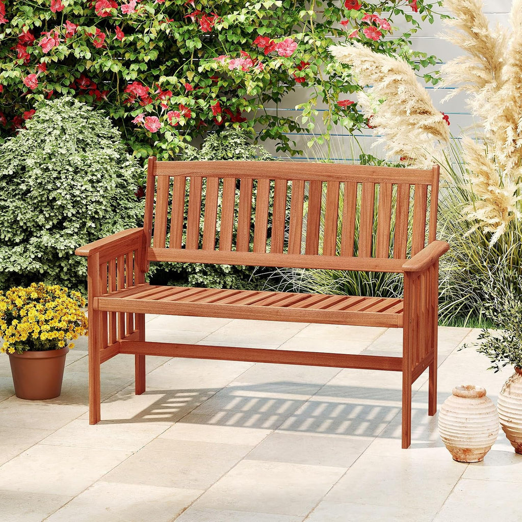 Wooden Dual Seat Garden Bench