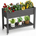 Black Tall Self-Water Resin Planter