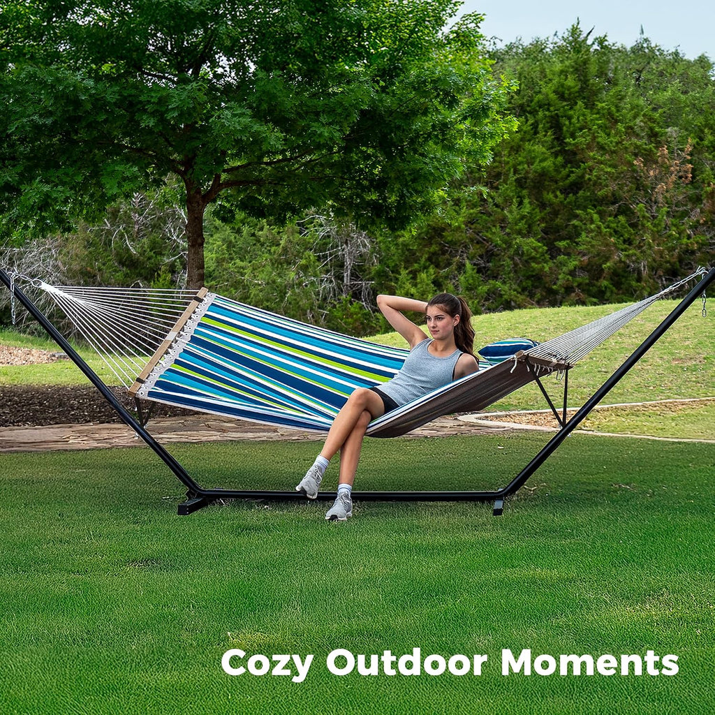 Dual Quilted Hammock Stand Set